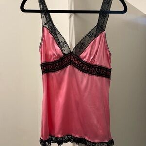 Dolce & Gabbana Silk Satin Lingerie Cami Top Lace
